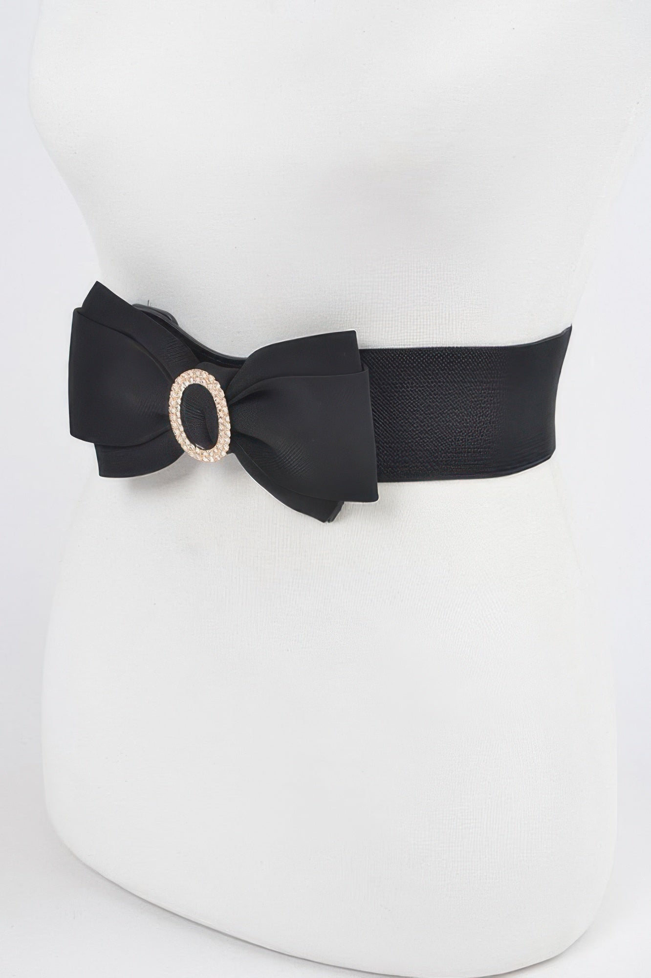 Rhinestone Bow Buckle Stretch Belt - It's a Girly Place