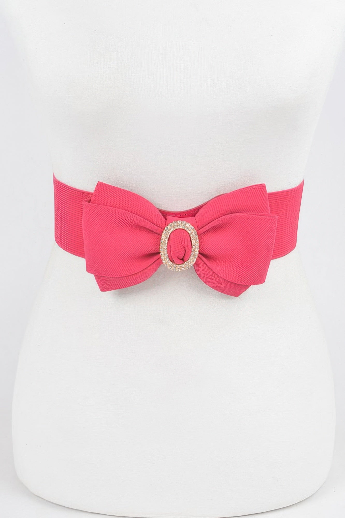 Rhinestone Bow Buckle Stretch Belt - It's a Girly Place
