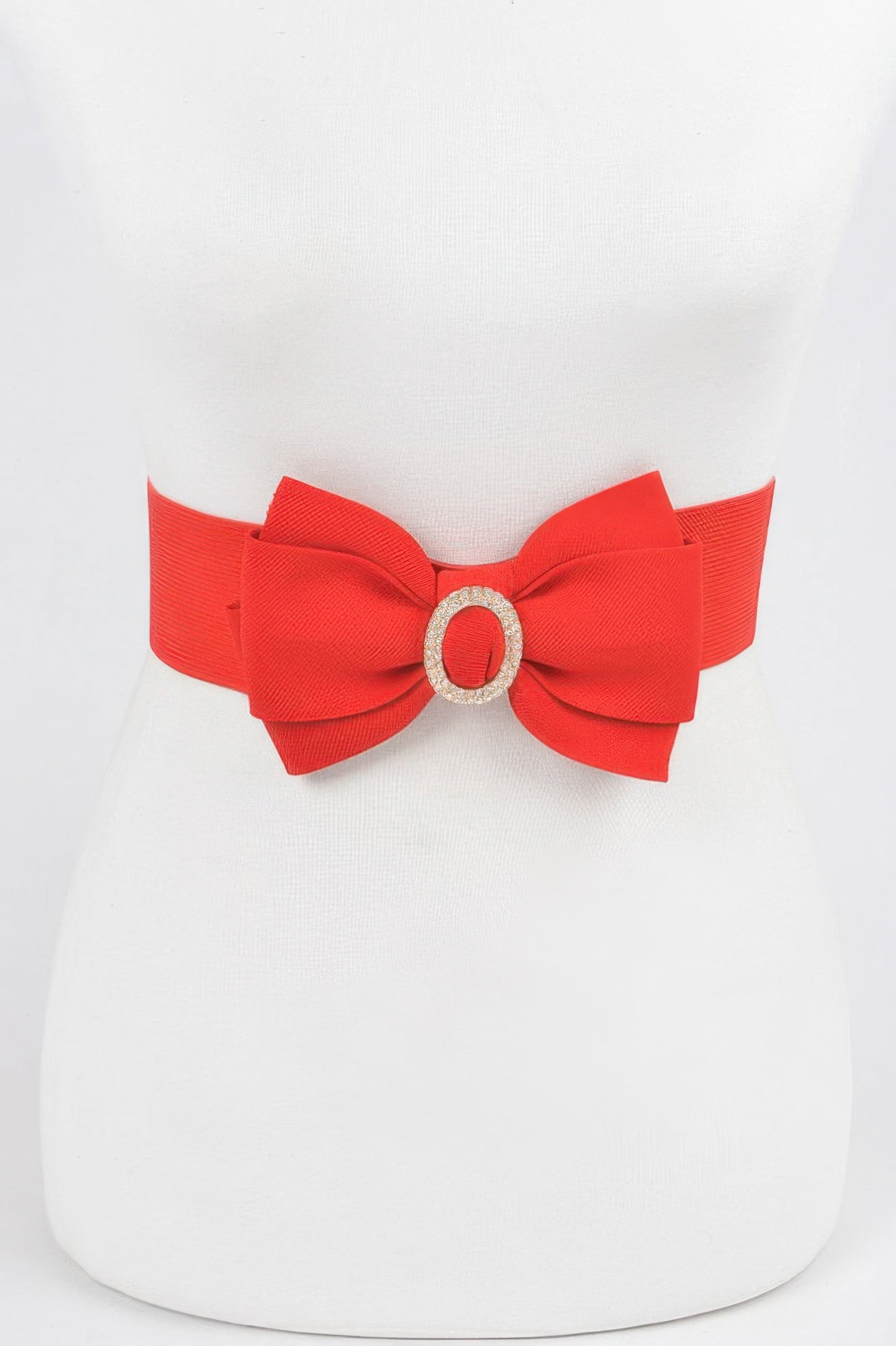 Rhinestone Bow Buckle Stretch Belt - It's a Girly Place