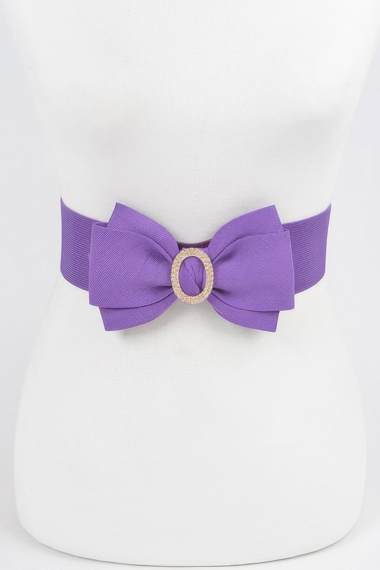 Rhinestone Bow Buckle Stretch Belt - It's a Girly Place