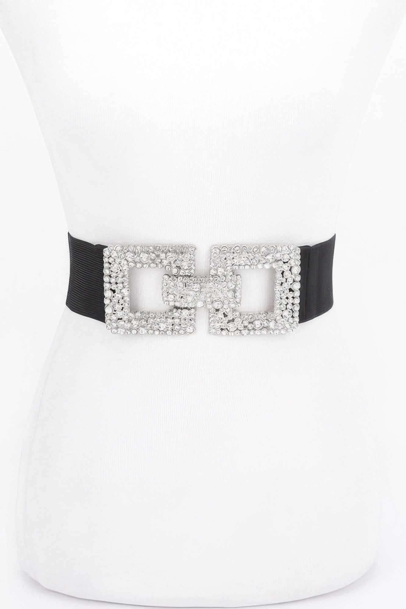 Rhinestone Buckle Elastic Belt - It's a Girly Place