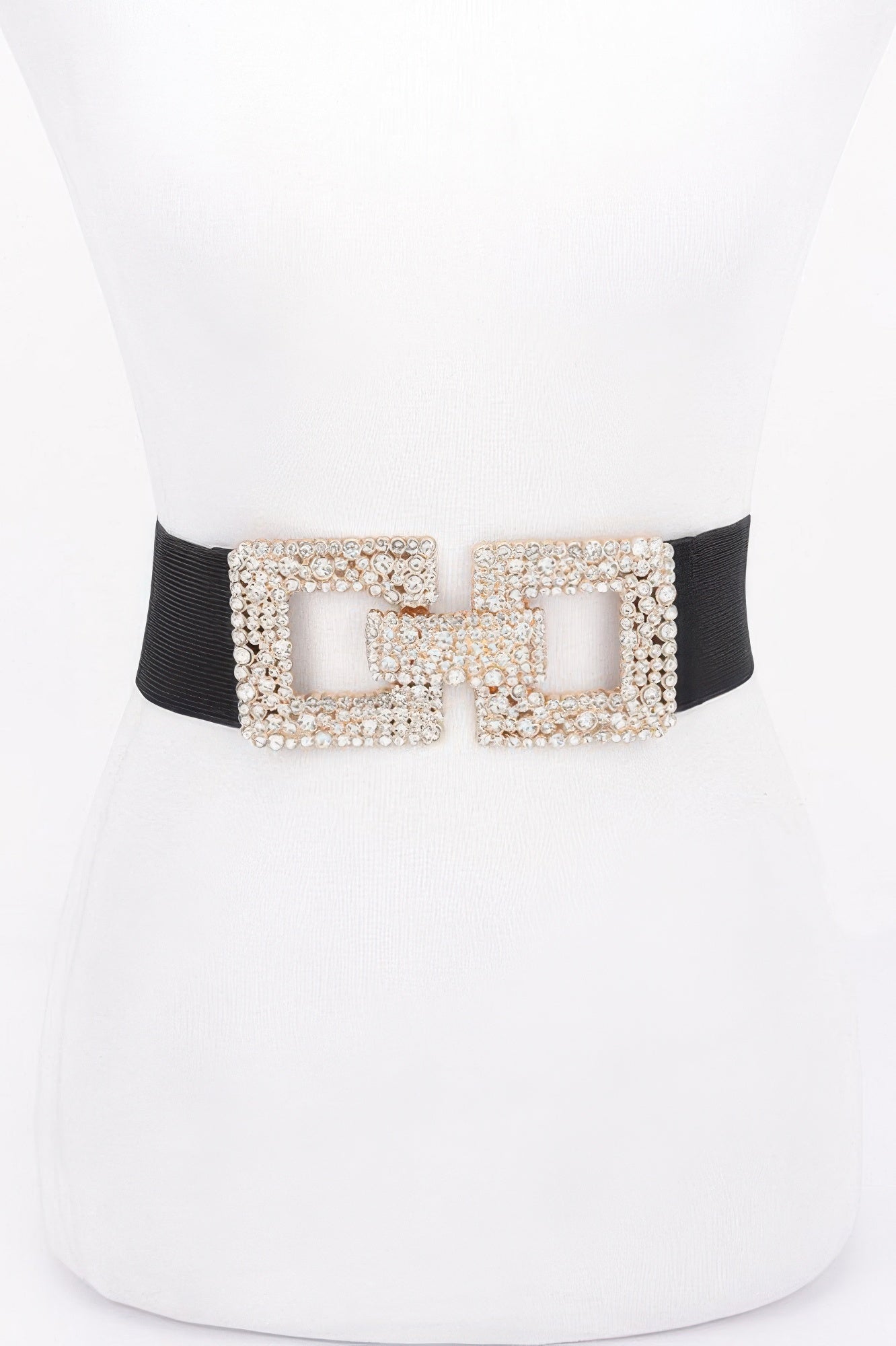Rhinestone Buckle Elastic Belt - It's a Girly Place