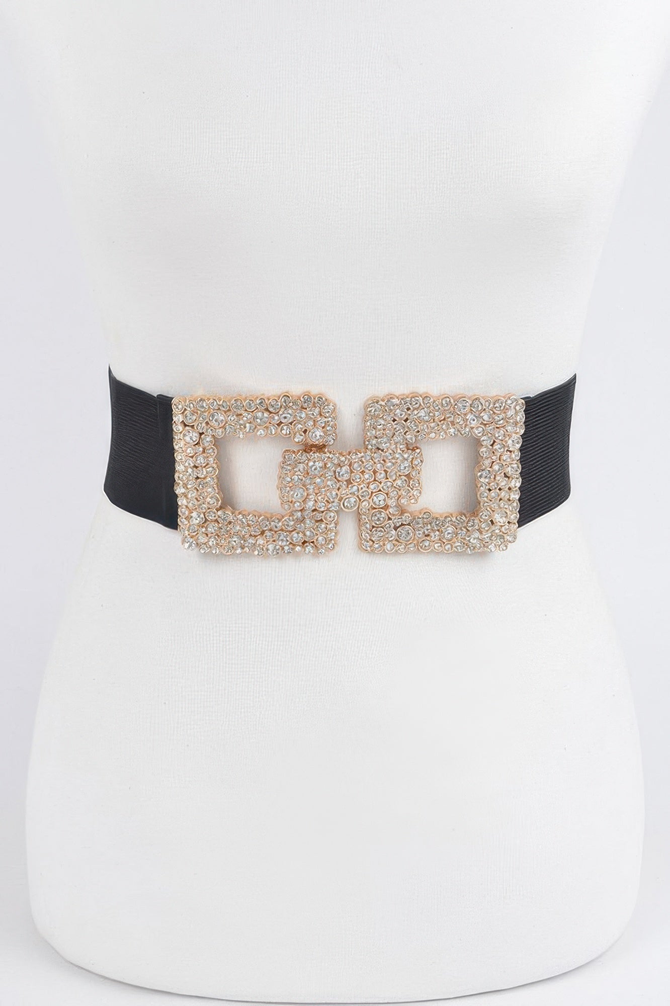 Rhinestone Buckle Elastic Belt - It's a Girly Place