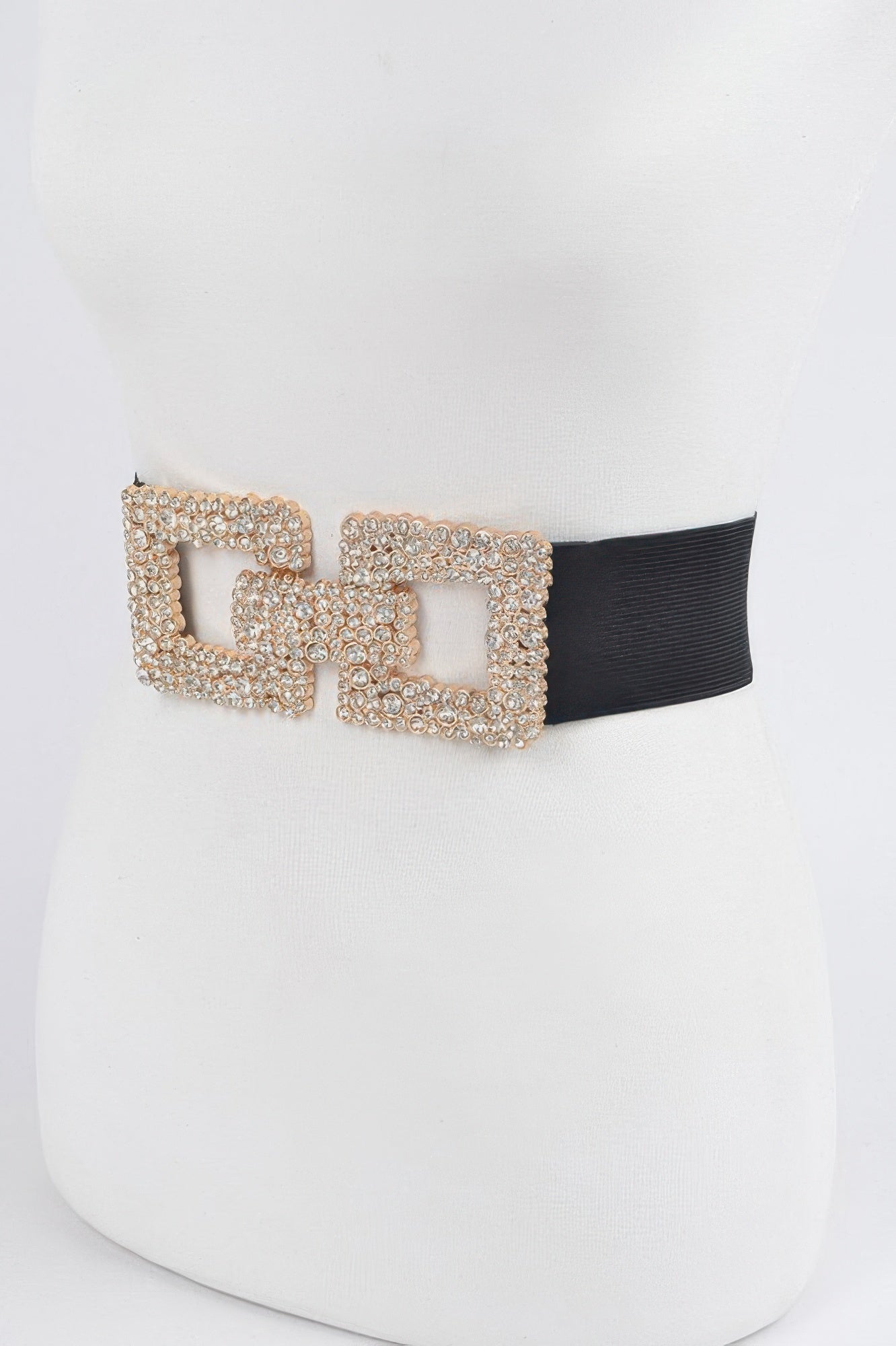 Rhinestone Buckle Elastic Belt - It's a Girly Place