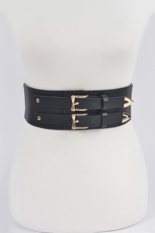 Corset Stretch Belt W Two Buckles - It's a Girly Place