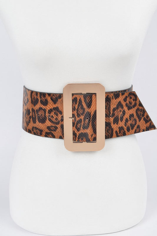 Leopard Big Buckle Belt - It's a Girly Place