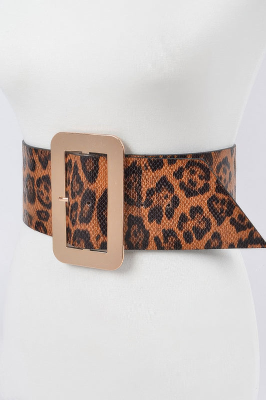 Leopard Big Buckle Belt - It's a Girly Place