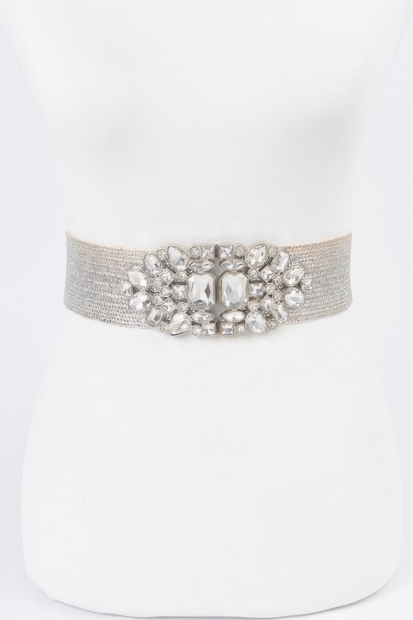 Multi Stone Metallic Straw Stretch Plus Size Belt - It's a Girly Place