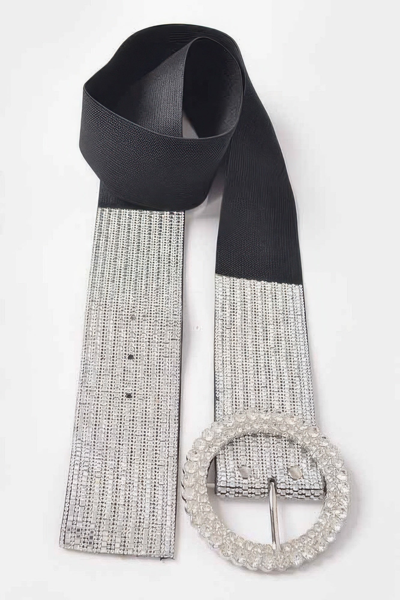 Rhinestone Buckle Plus Size Elastic Belt - It's a Girly Place
