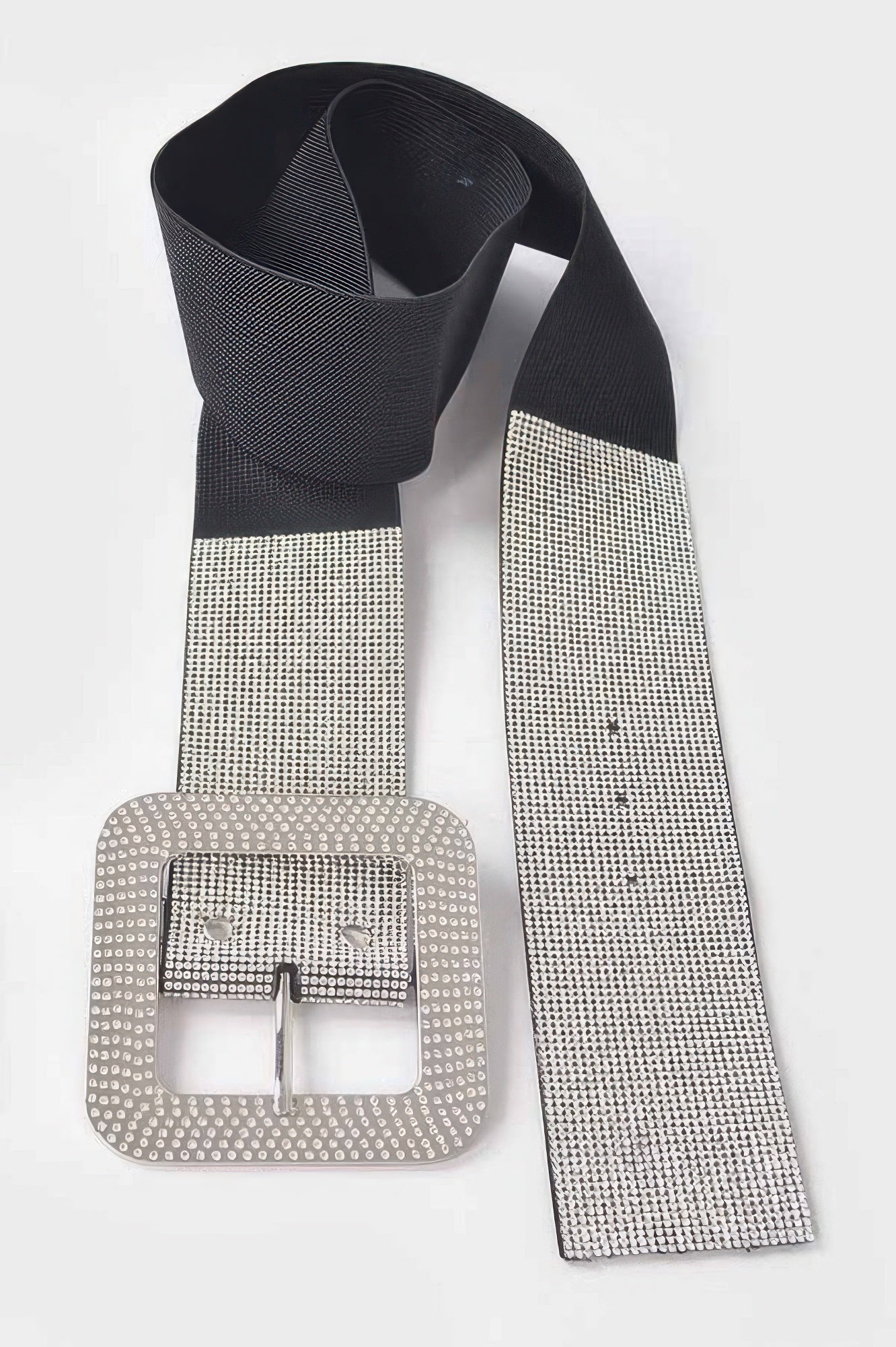Rhinestone Buckle Plus Size Elastic Belt - It's a Girly Place