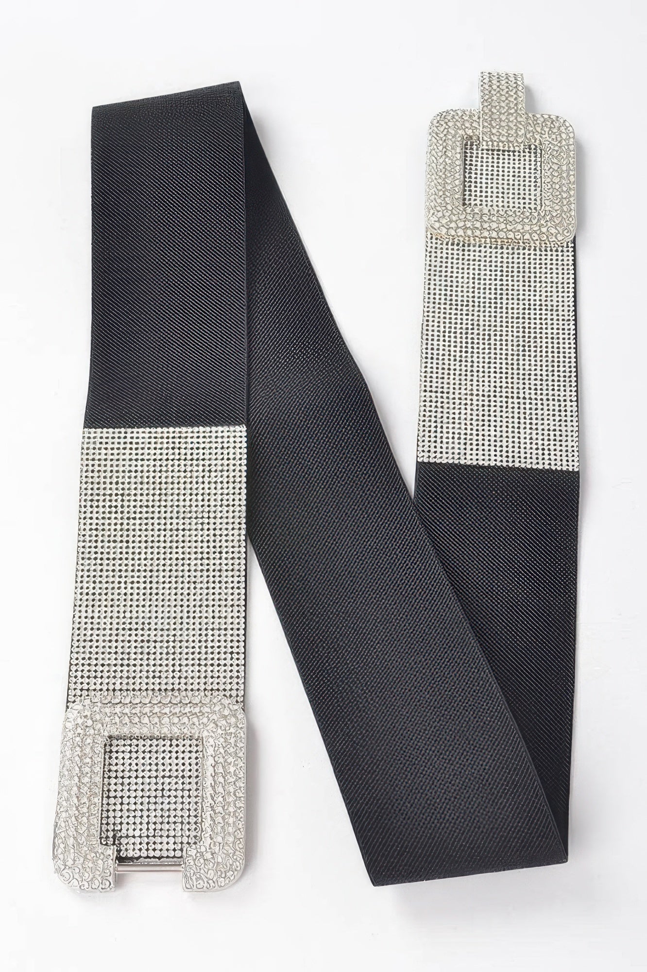 Rhinestone Buckle Plus Size Elastic Belt - It's a Girly Place