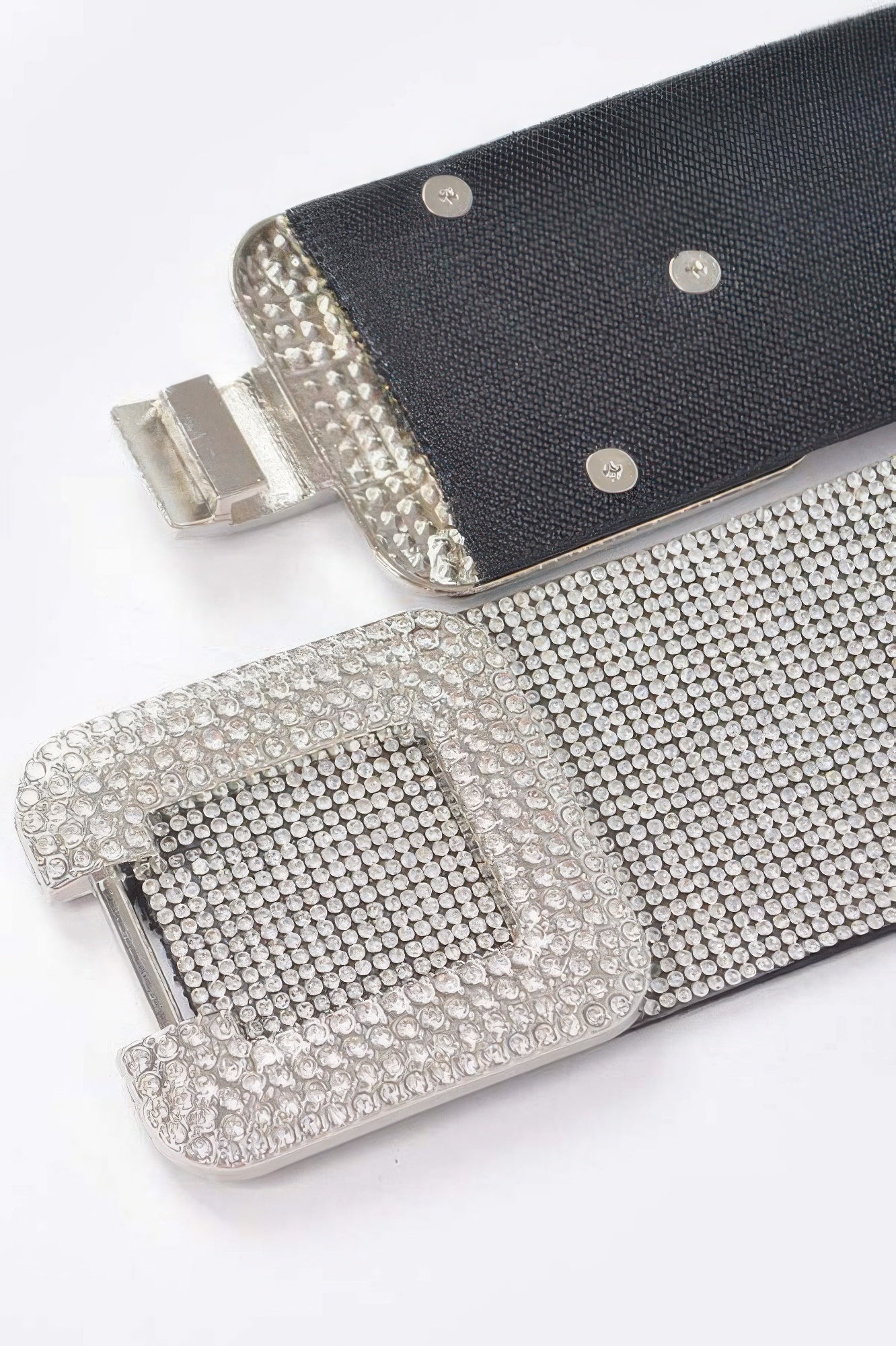 Rhinestone Buckle Plus Size Elastic Belt - It's a Girly Place