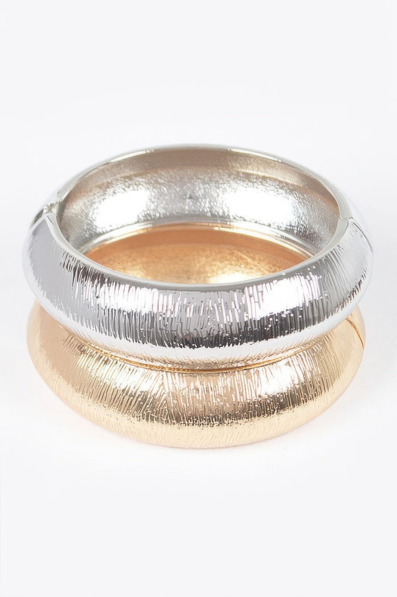 Two Pieces Set Wide Metal Bangle - It's a Girly Place
