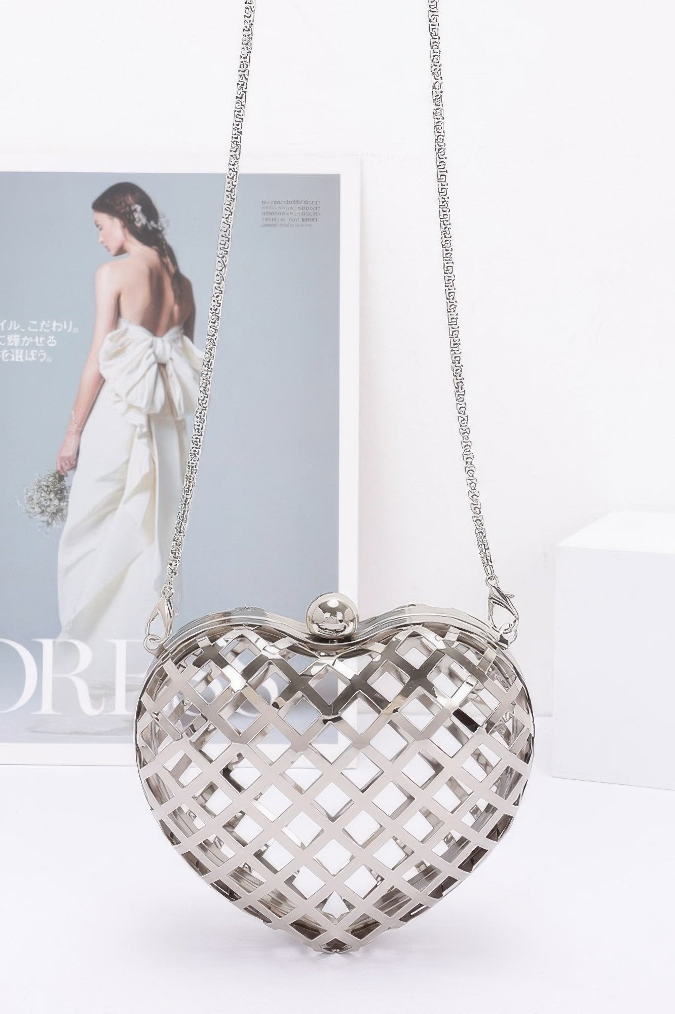 Metal Heart Shape Mini Clutch - It's a Girly Place