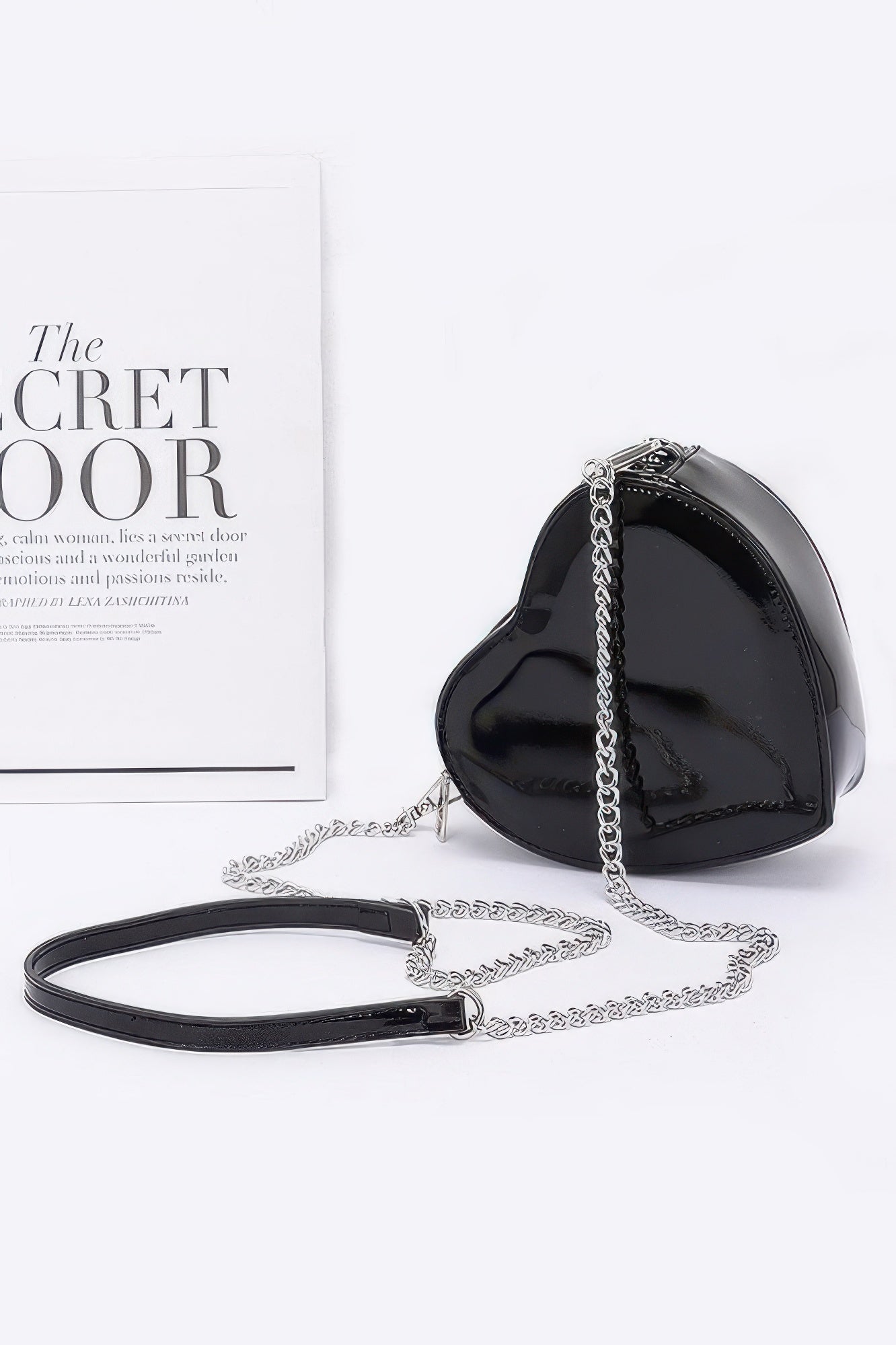Enamel Heart Shape Crossbody Bag - It's a Girly Place