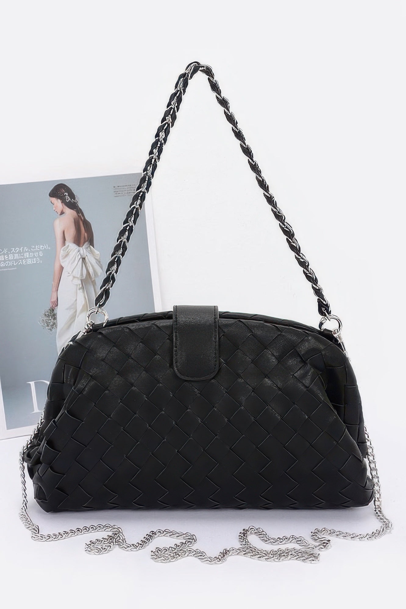 Faux Leather Braided Frame Shoulder Bag - It's a Girly Place