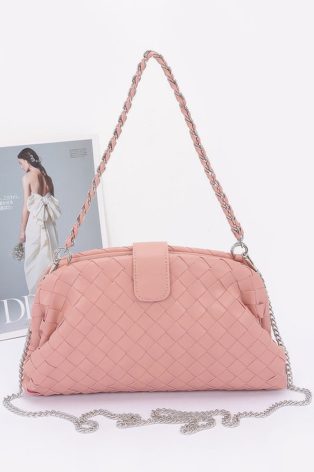 Faux Leather Braided Frame Shoulder Bag - It's a Girly Place