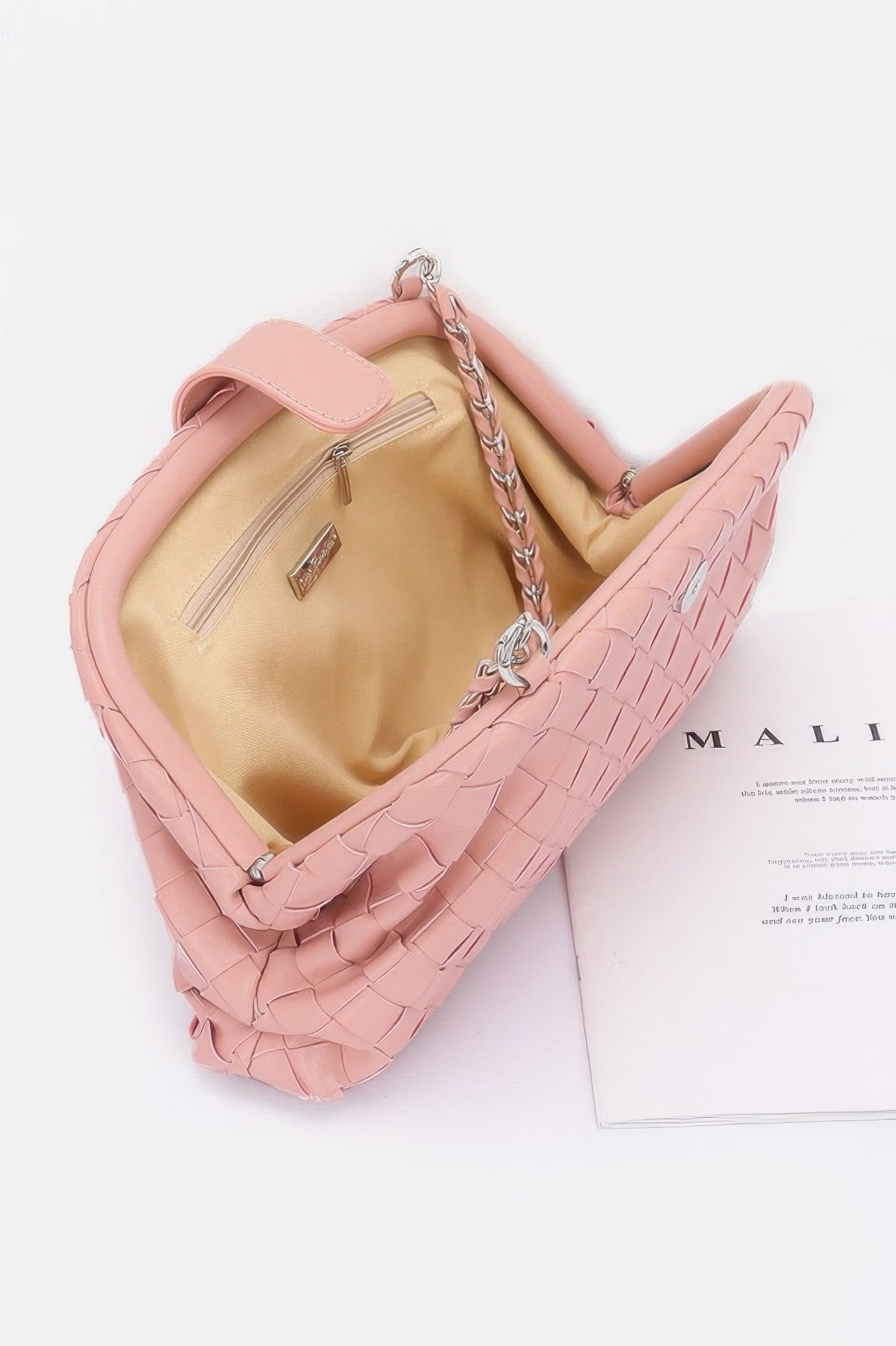Faux Leather Braided Frame Shoulder Bag - It's a Girly Place