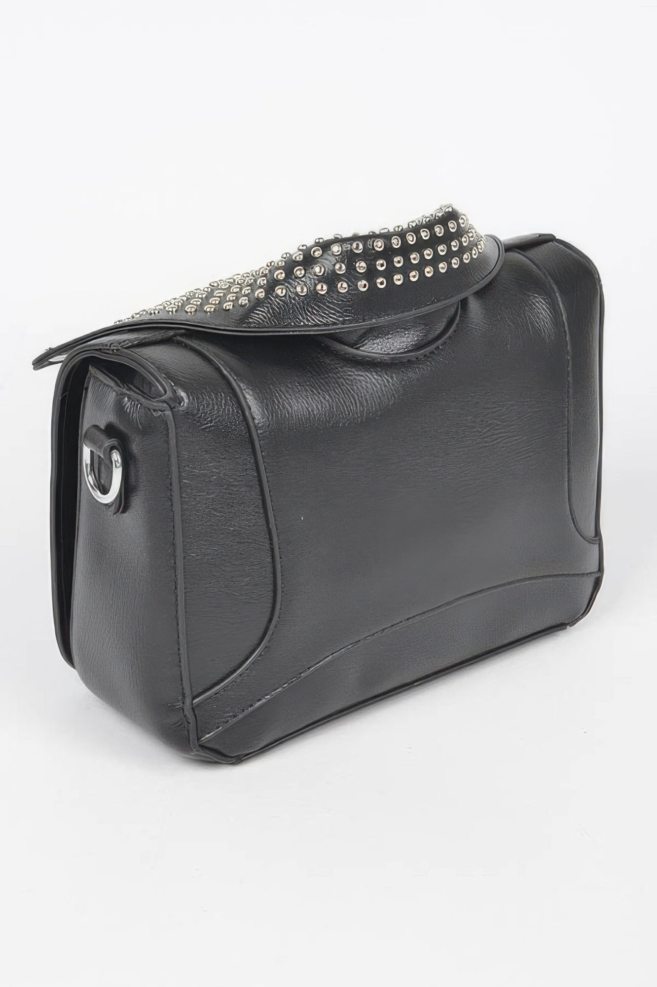 Faux Leather Metal Studded Jacket Clutch - It's a Girly Place