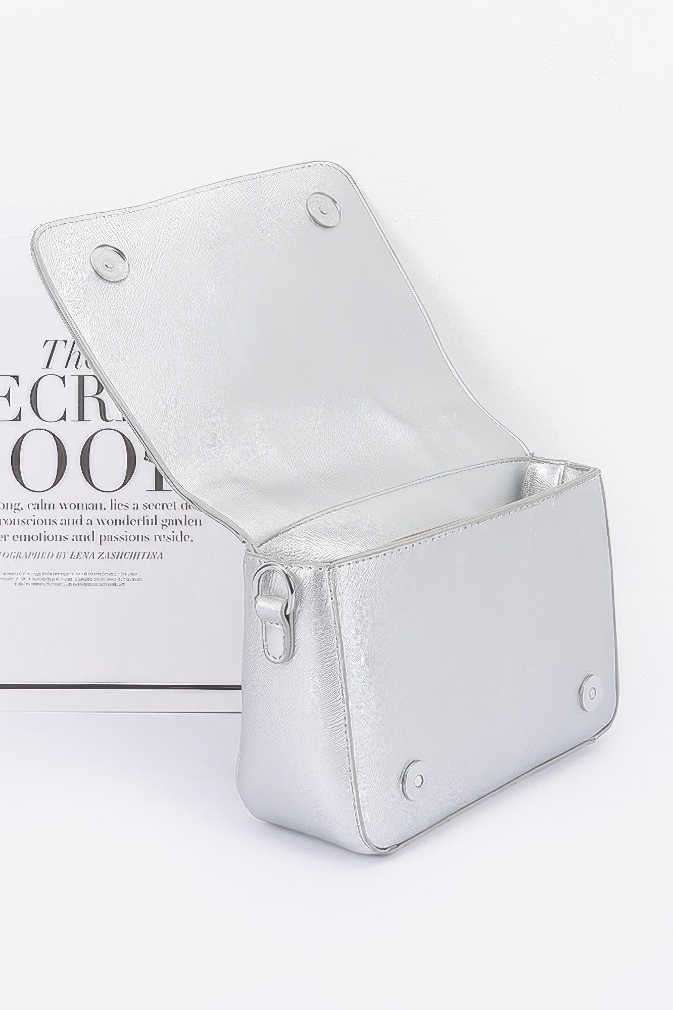 Faux Leather Metal Studded Jacket Clutch - It's a Girly Place
