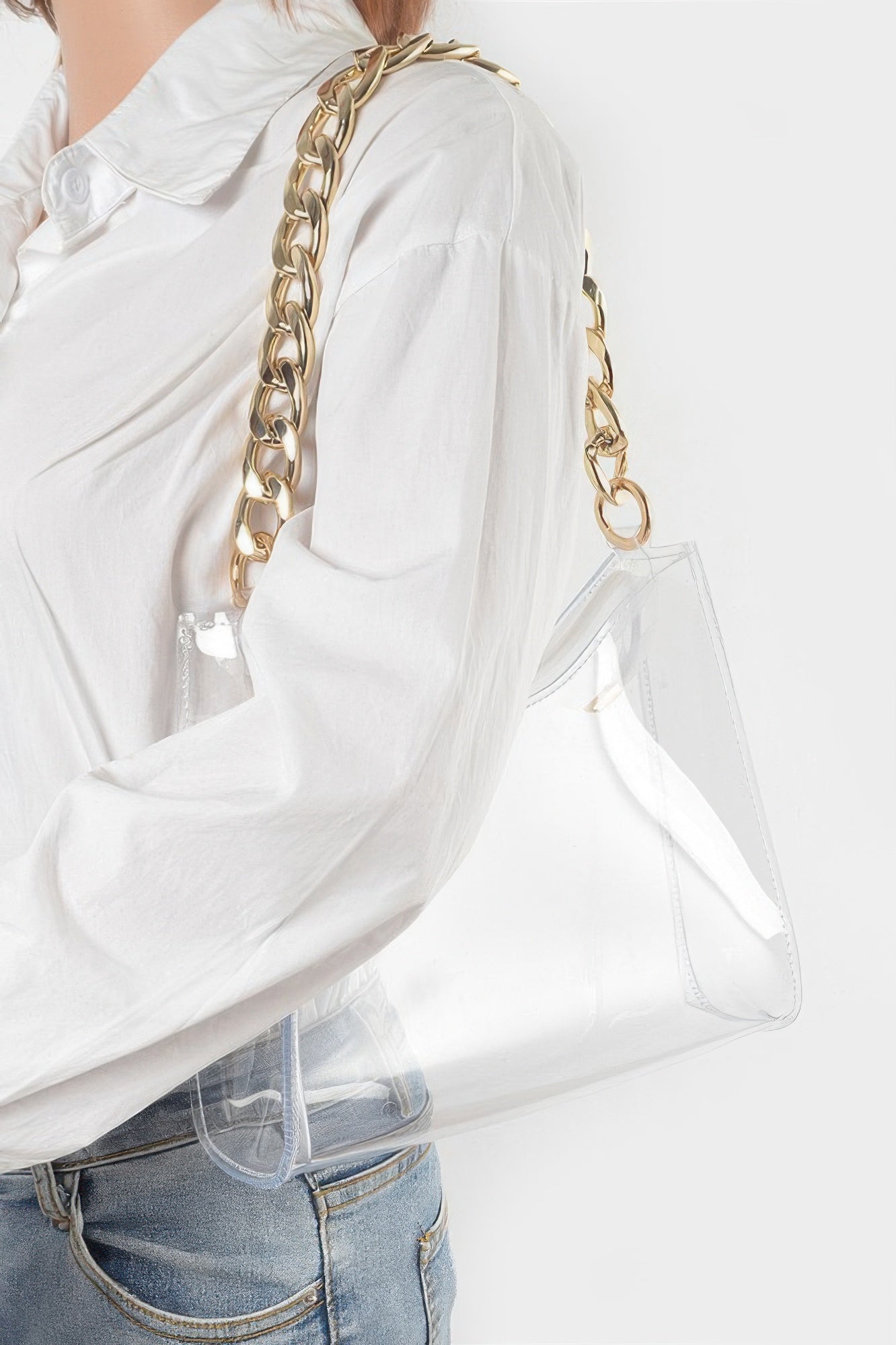 Transparent Big Chain Bag - It's a Girly Place
