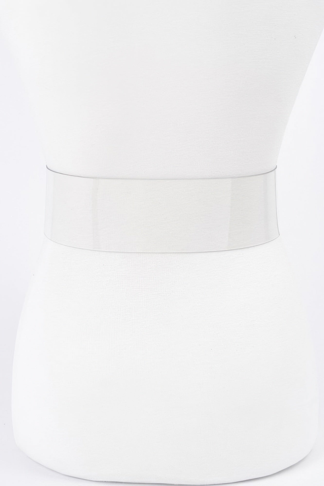 Rectangle Metal Buckle Plus Size Clear Belt - It's a Girly Place