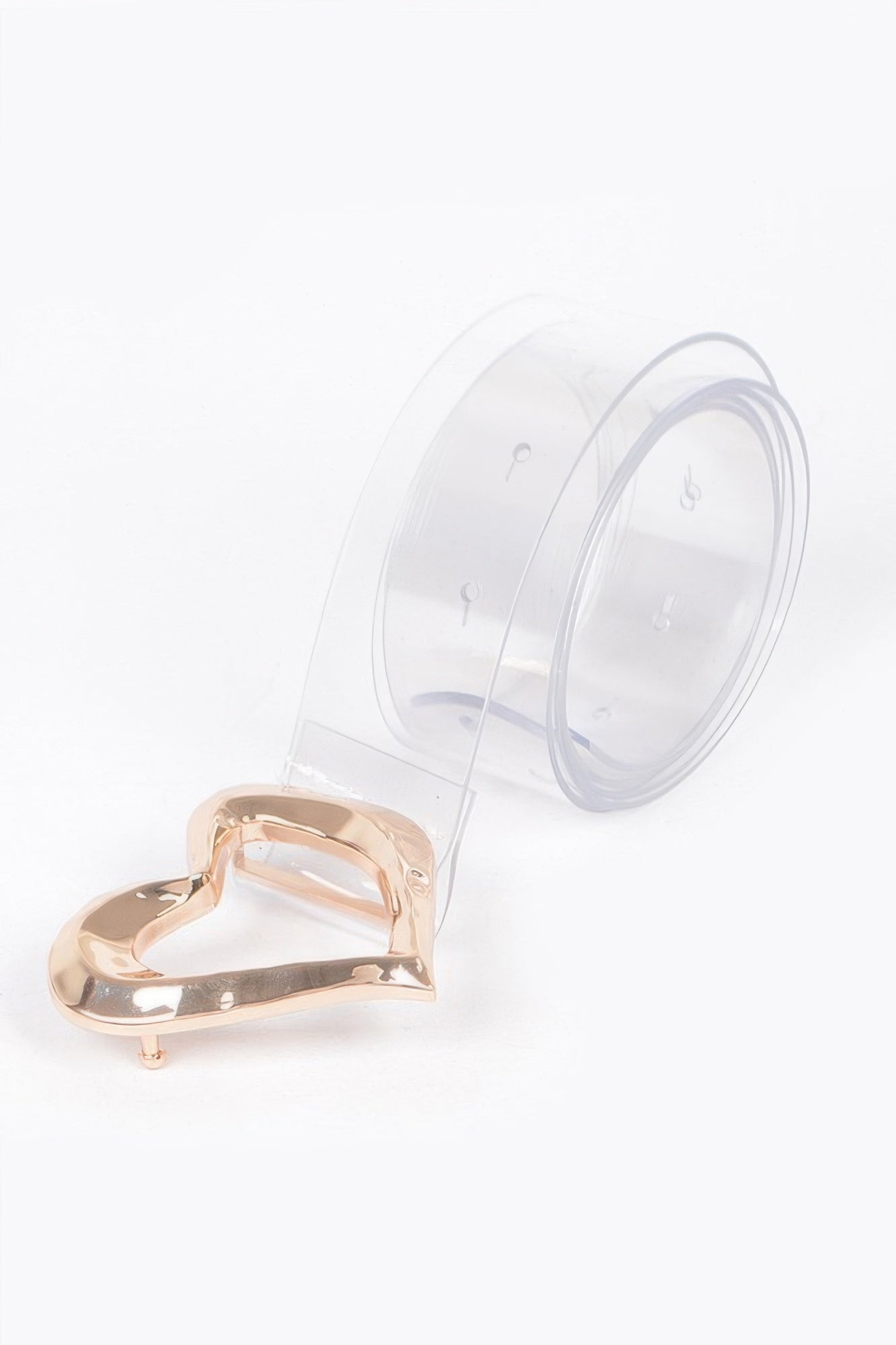 Heart Shape Metal Buckle Plus Size Clear Belt - It's a Girly Place