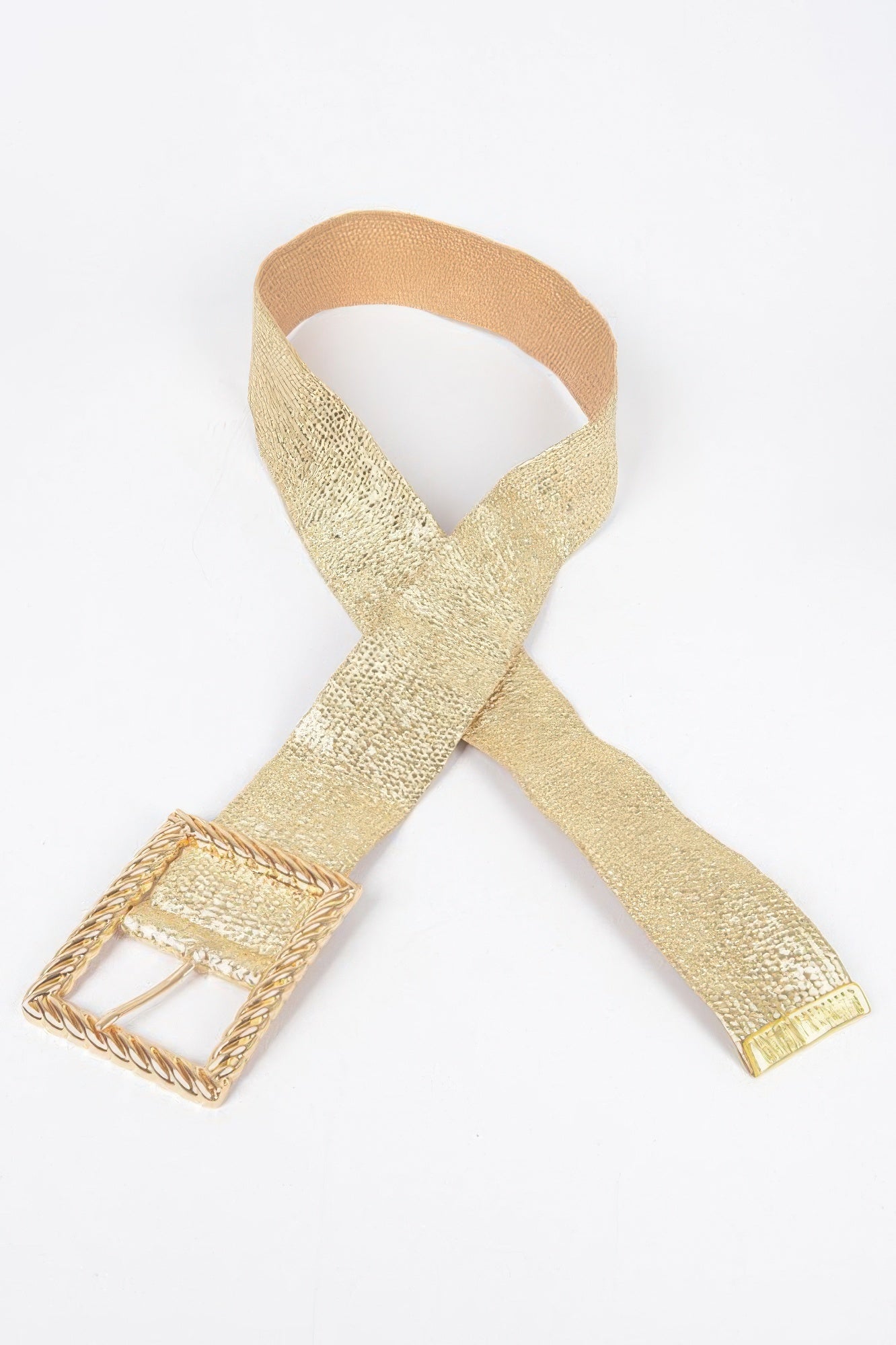 Wide Metal Buckle Plus Size Clear Belt - It's a Girly Place