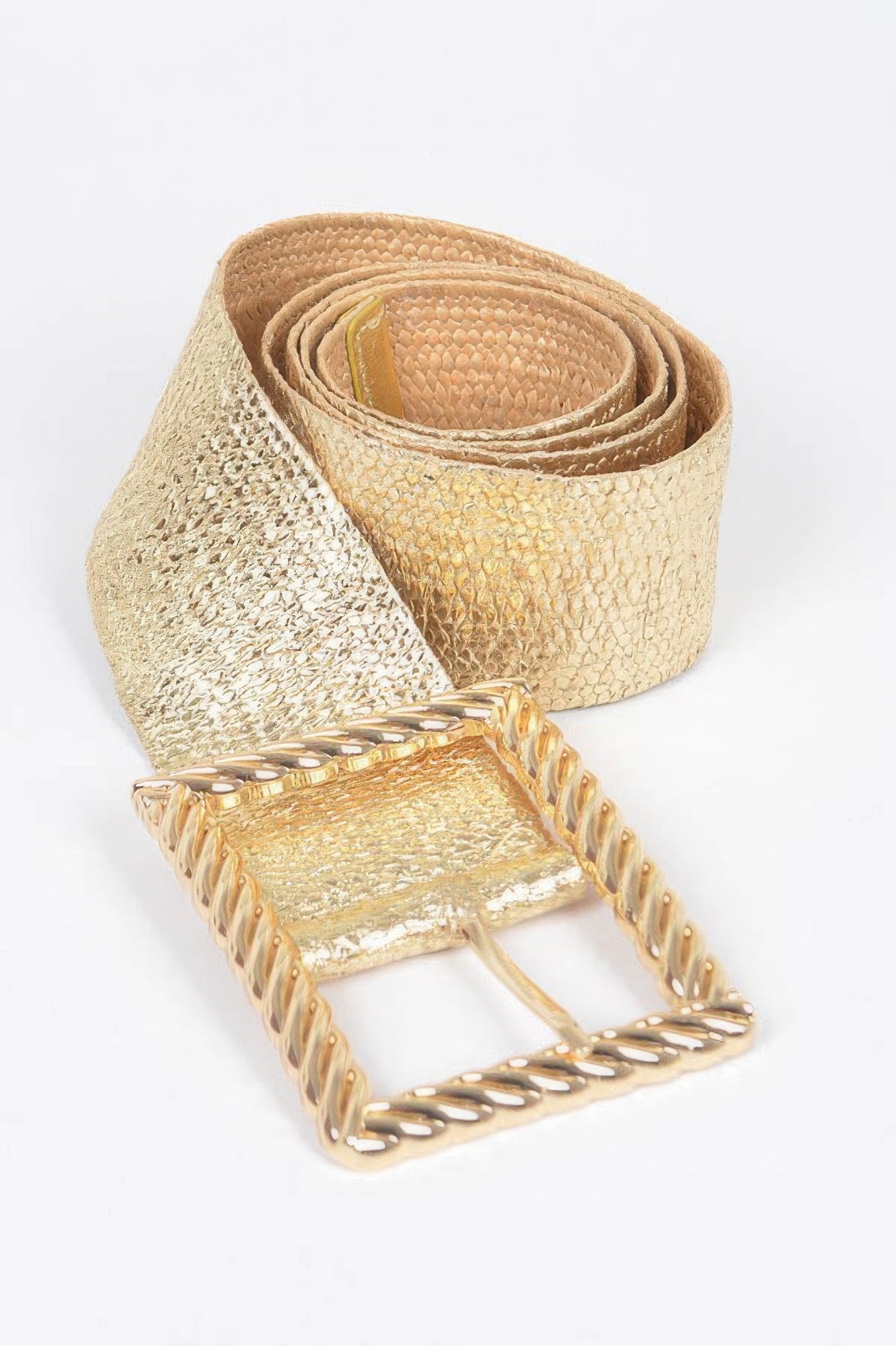 Wide Metal Buckle Plus Size Clear Belt - It's a Girly Place