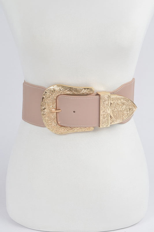 Wide Multi Metal Elastic Belt - It's a Girly Place