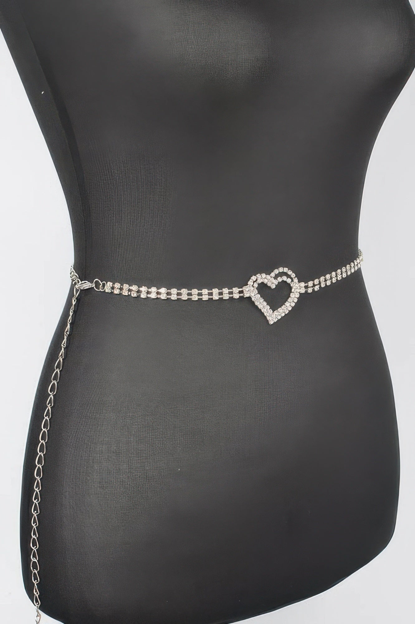 Rhinestone Heart Chain Belt - It's a Girly Place