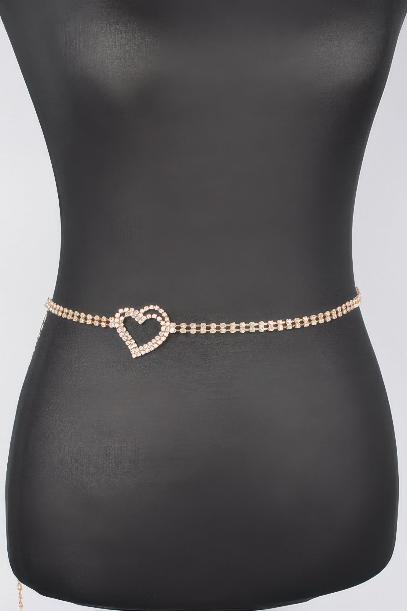 Rhinestone Heart Chain Belt - It's a Girly Place