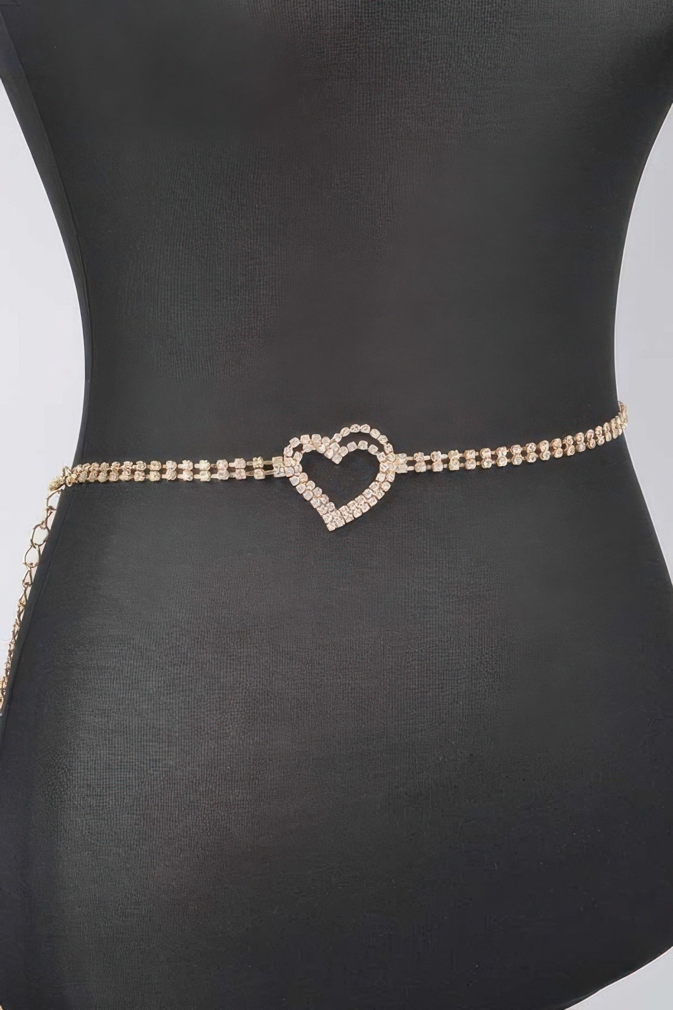 Rhinestone Heart Chain Belt - It's a Girly Place