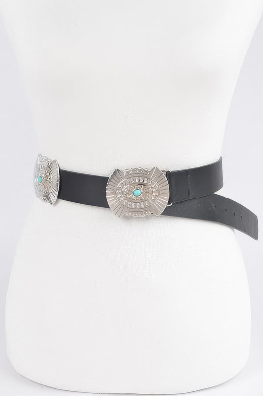 Western Style Belt With Turquoise - It's a Girly Place