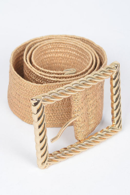 Wide Metal Buckle Clear Belt - It's a Girly Place