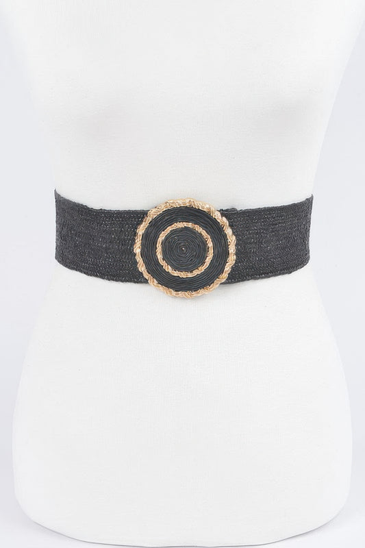 Faux Straw Elastic Belt - It's a Girly Place