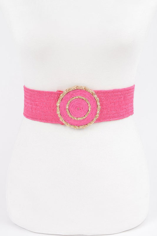 Faux Straw Elastic Belt - It's a Girly Place