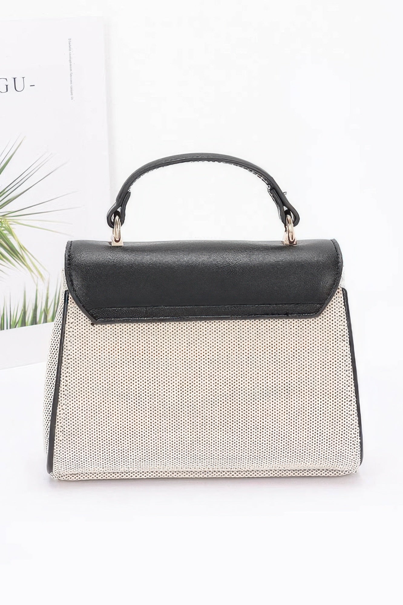 Canvas Top Handle Flap Bag - It's a Girly Place