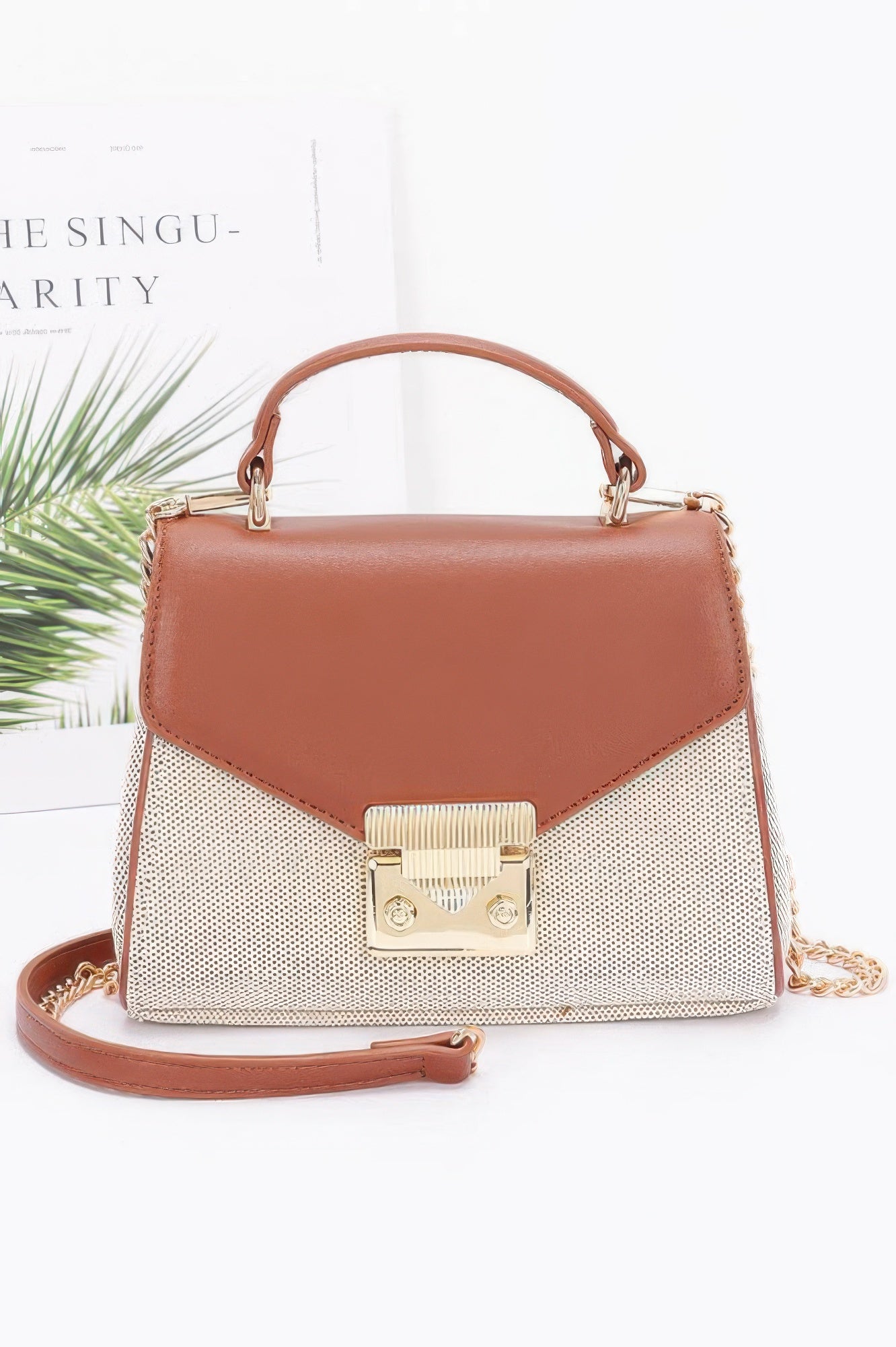Canvas Top Handle Flap Bag - It's a Girly Place