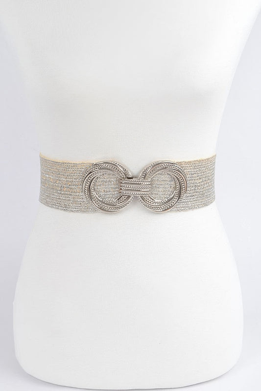Double Metal Buckle Elastic Belt - It's a Girly Place
