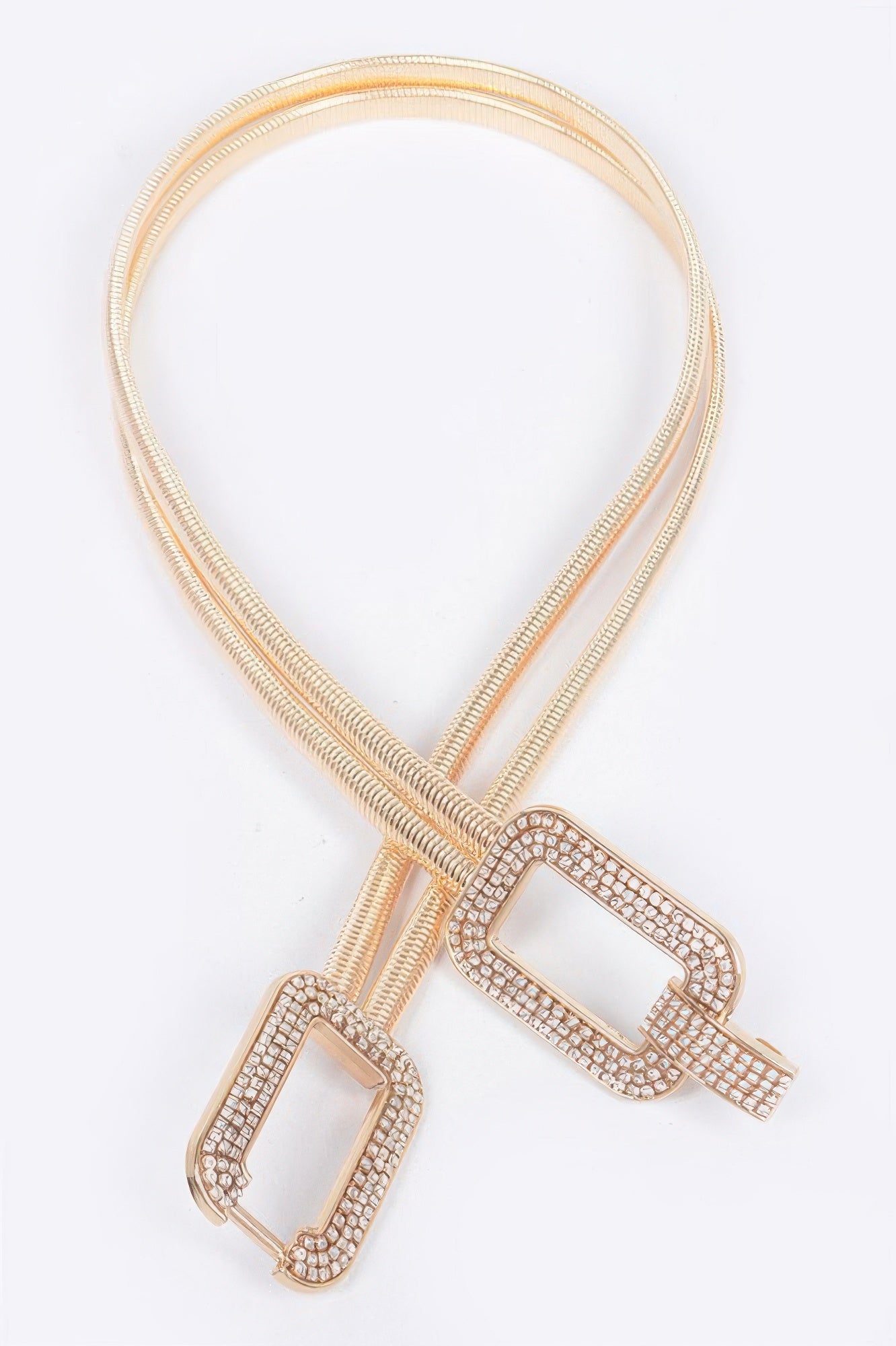 Rhinestone Metal Stretch Belt - It's a Girly Place