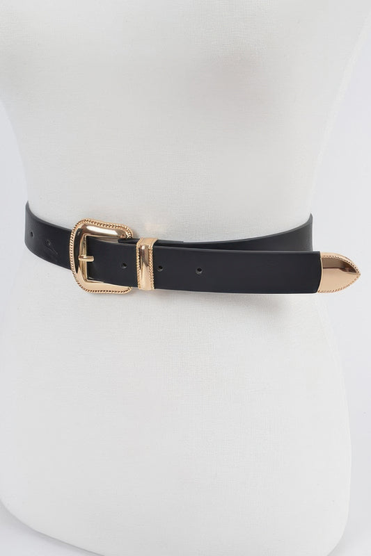 Metal Faux Leather Belt - It's a Girly Place