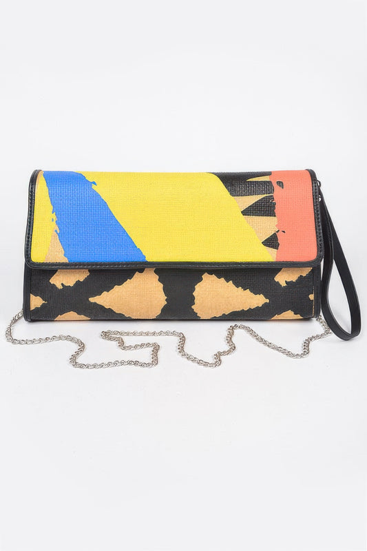 Animal Print Clutch With Color Palette - It's a Girly Place