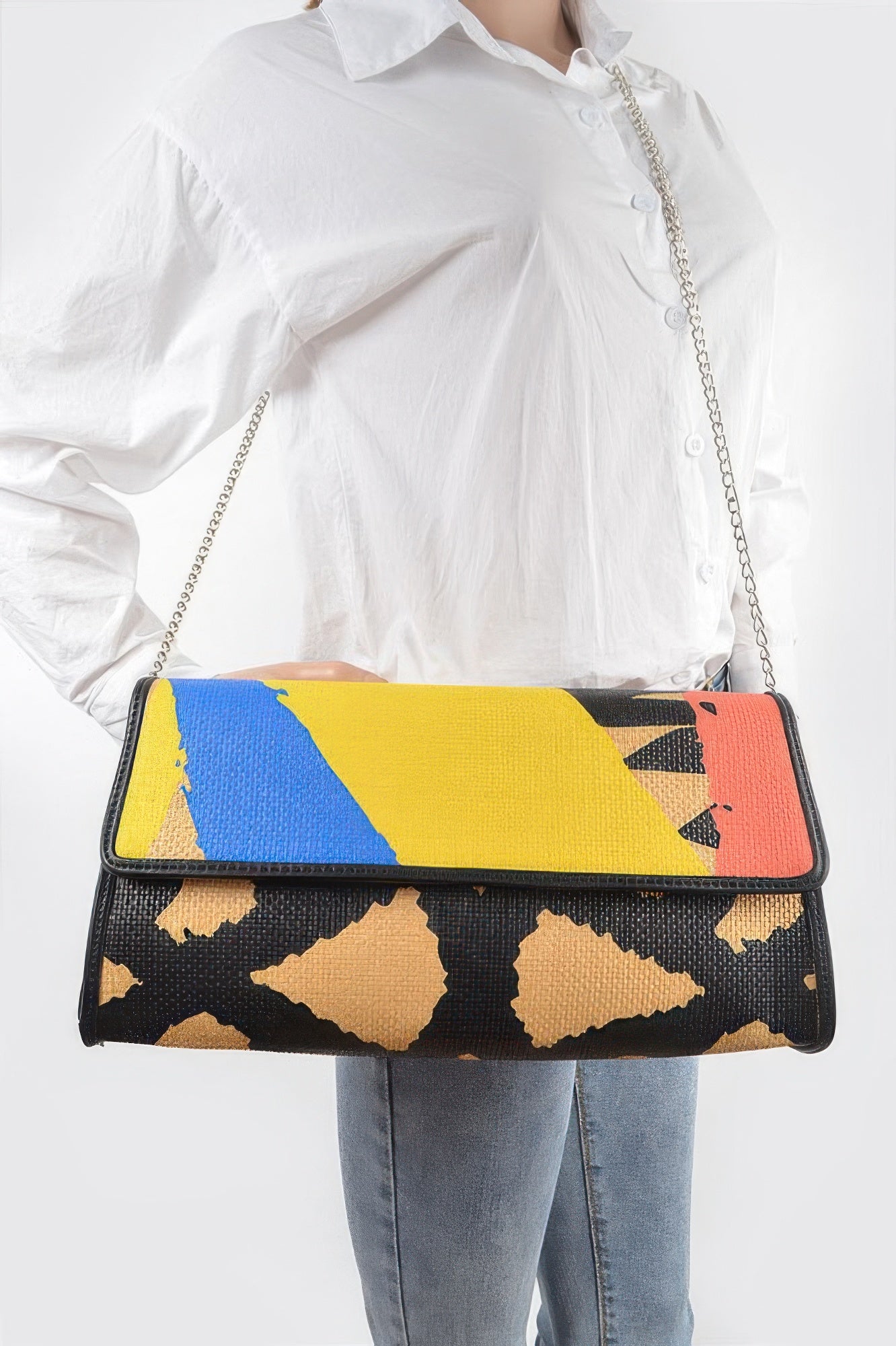 Animal Print Clutch With Color Palette - It's a Girly Place