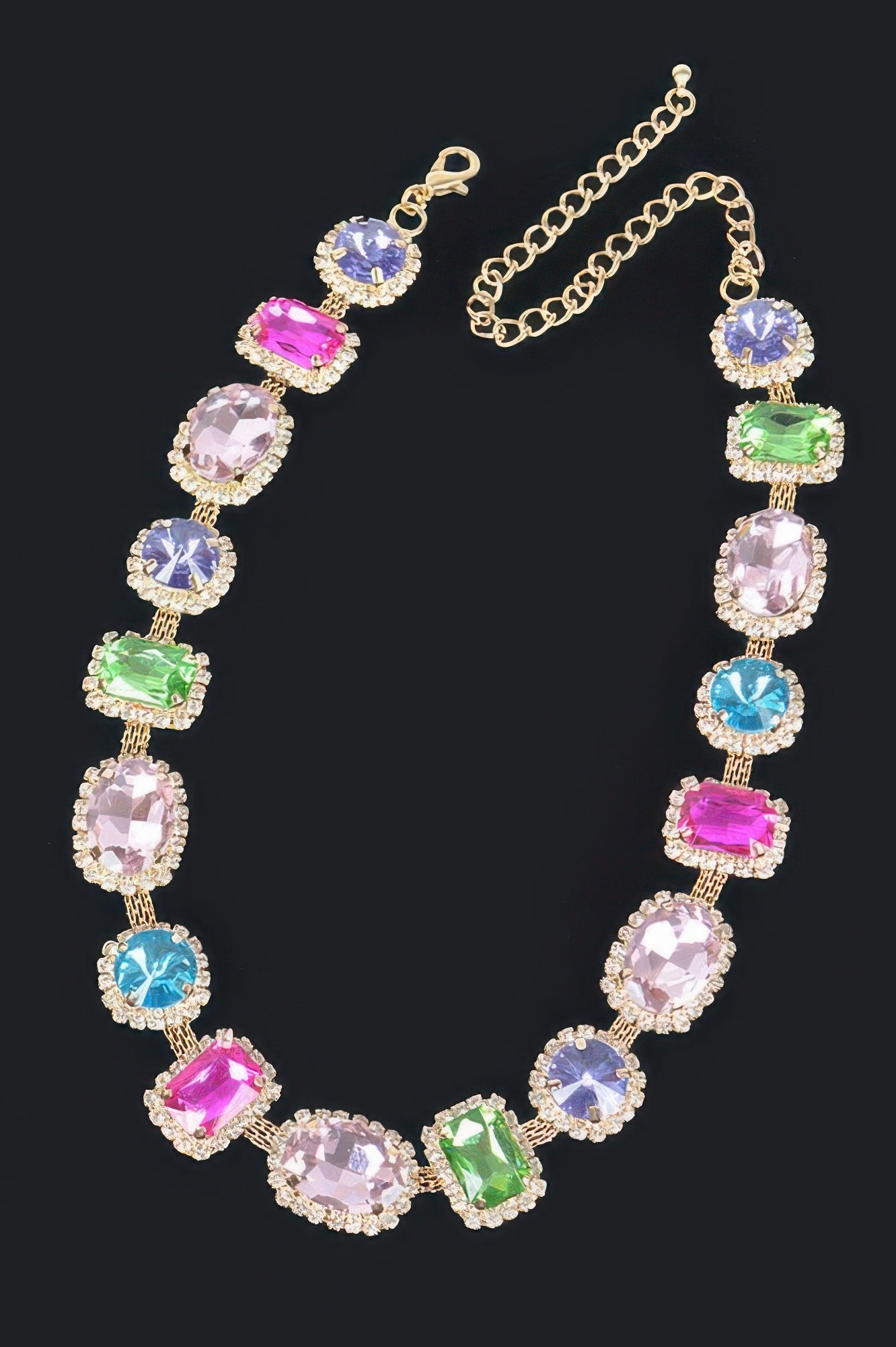 Multi Shape Stone Necklace - It's a Girly Place