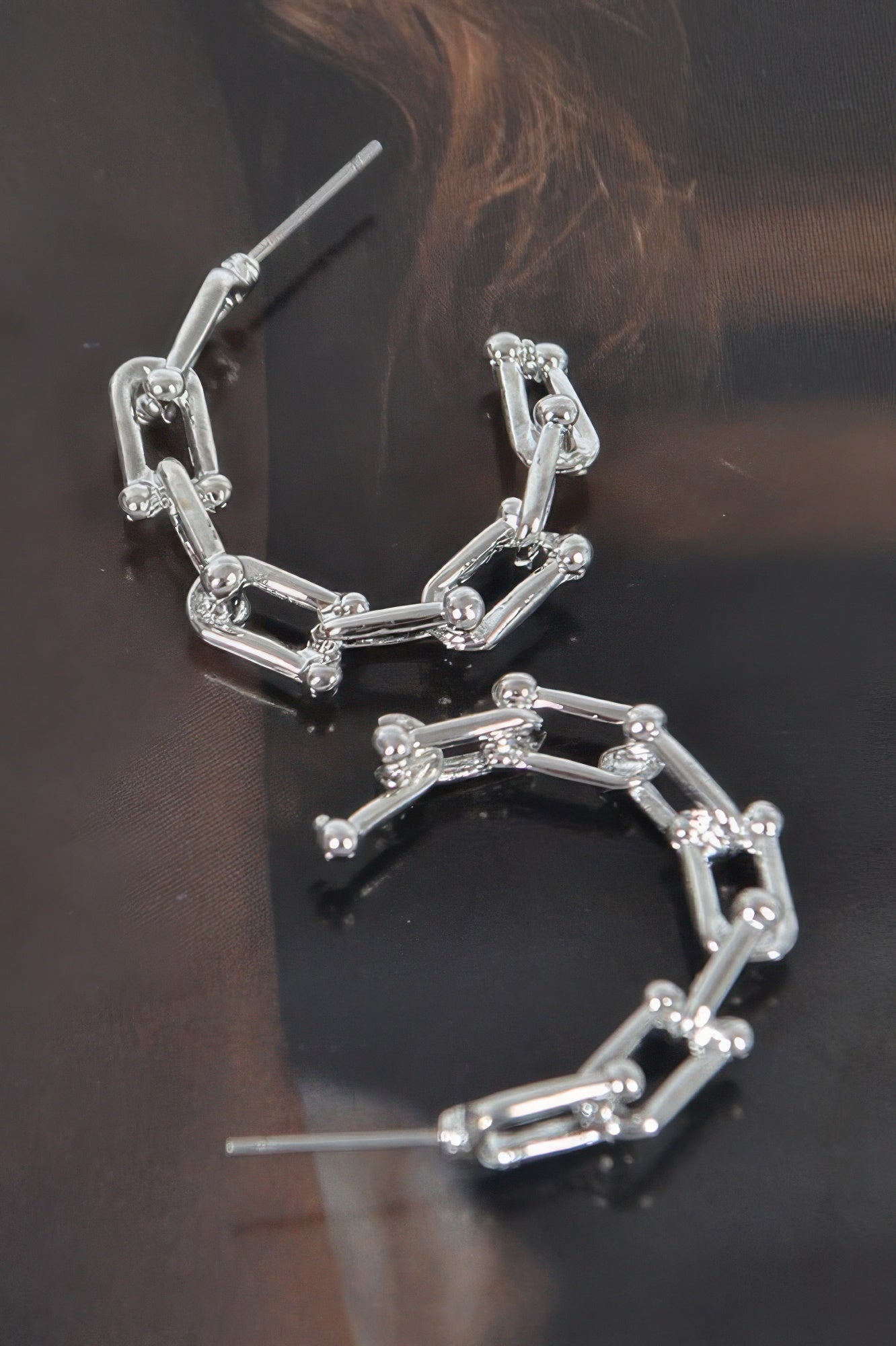Chain Hoop Earrings - It's a Girly Place