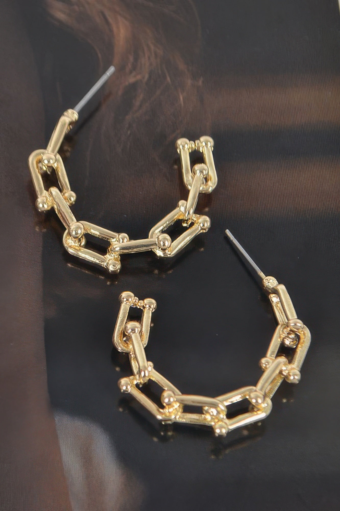 Chain Hoop Earrings - It's a Girly Place