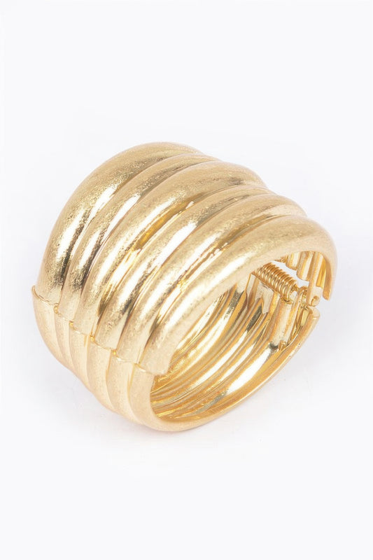Cast Metal Spring Hinge Cuff - It's a Girly Place