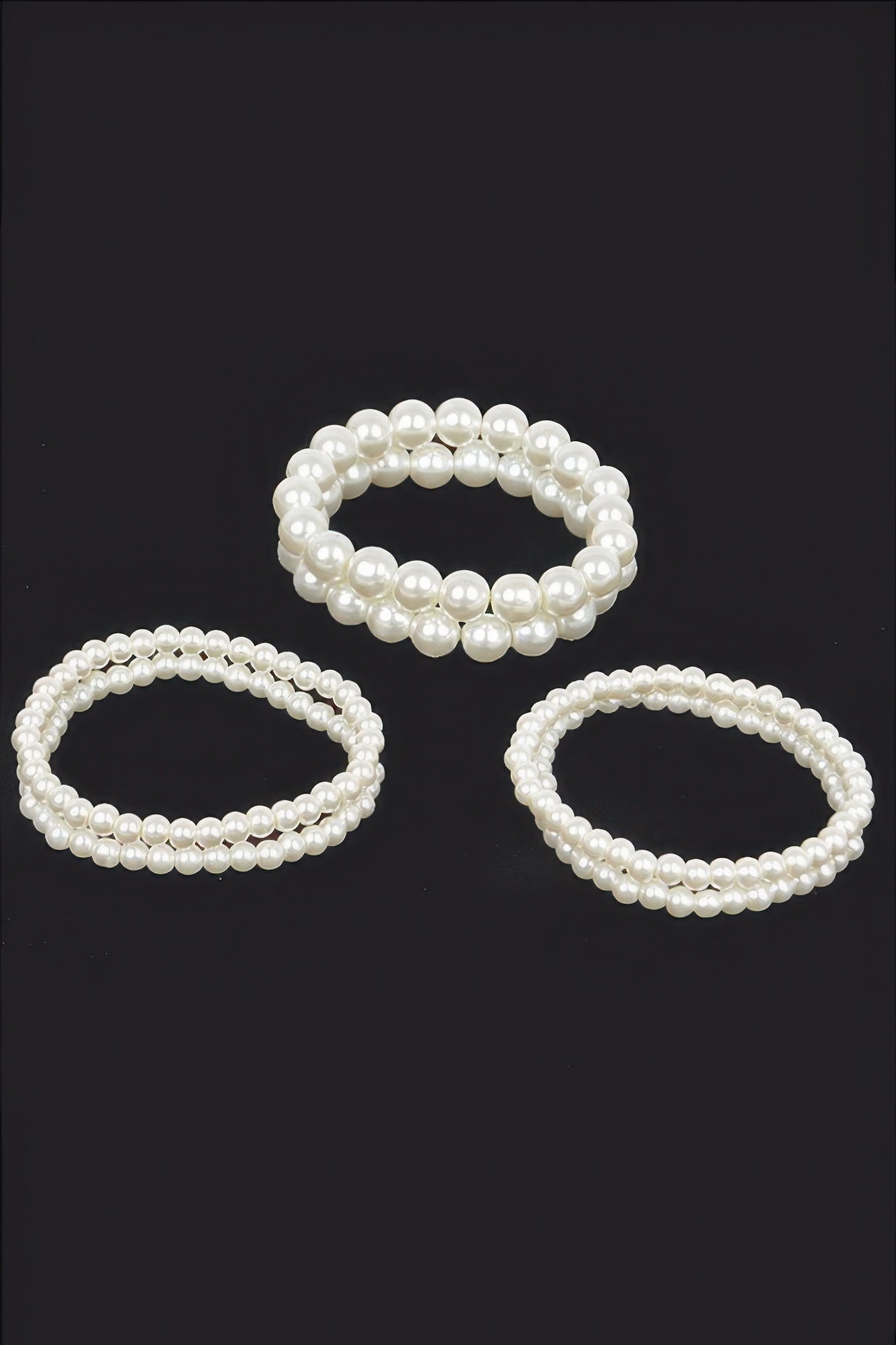 Multi Faux Pearl Stretch Bracelet - It's a Girly Place