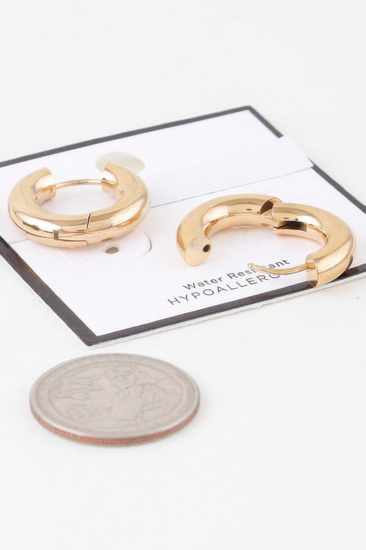 Bulky Shiny Hoop Earrings - It's a Girly Place